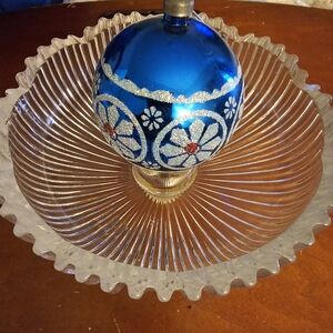 3) Shiny and Brite blue ornaments